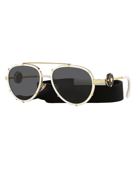 versace women's medusa aviator sunglasses